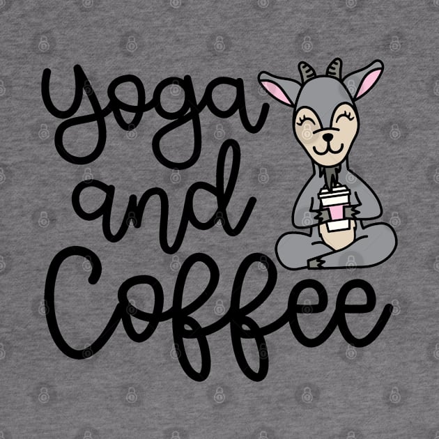 Yoga and Coffee Goat Yoga Fitness Funny by GlimmerDesigns